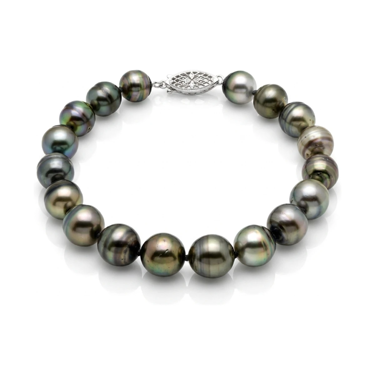 Baroque Tahitian Pearl Bracelet  |  14ct White Gold