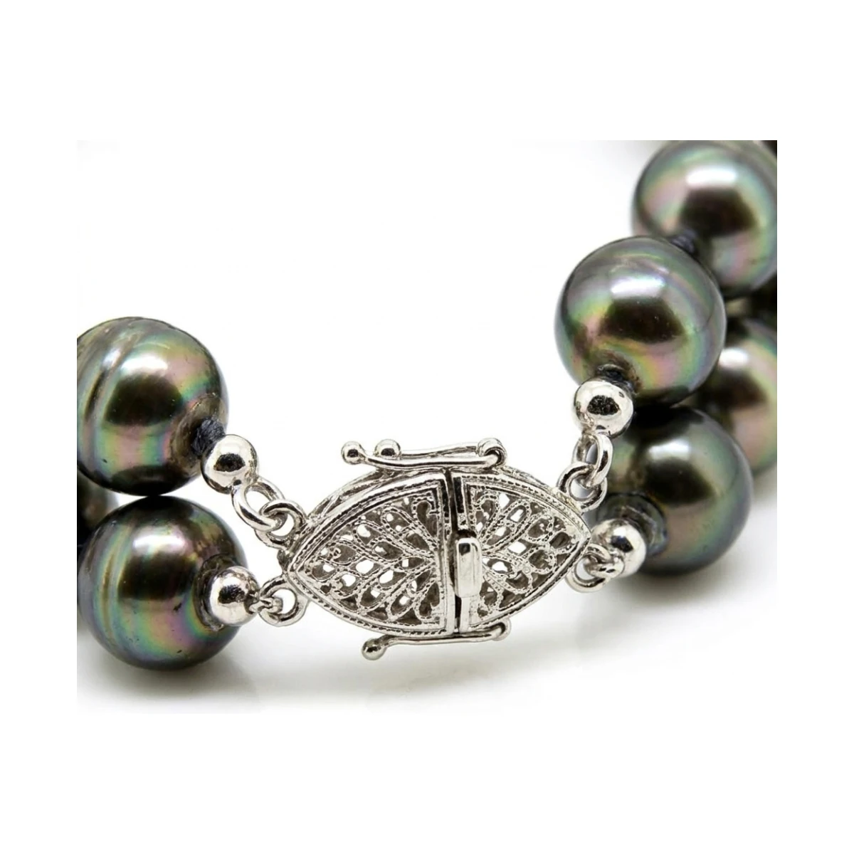 Baroque Tahitian Pearl Bracelet  |  14ct White Gold