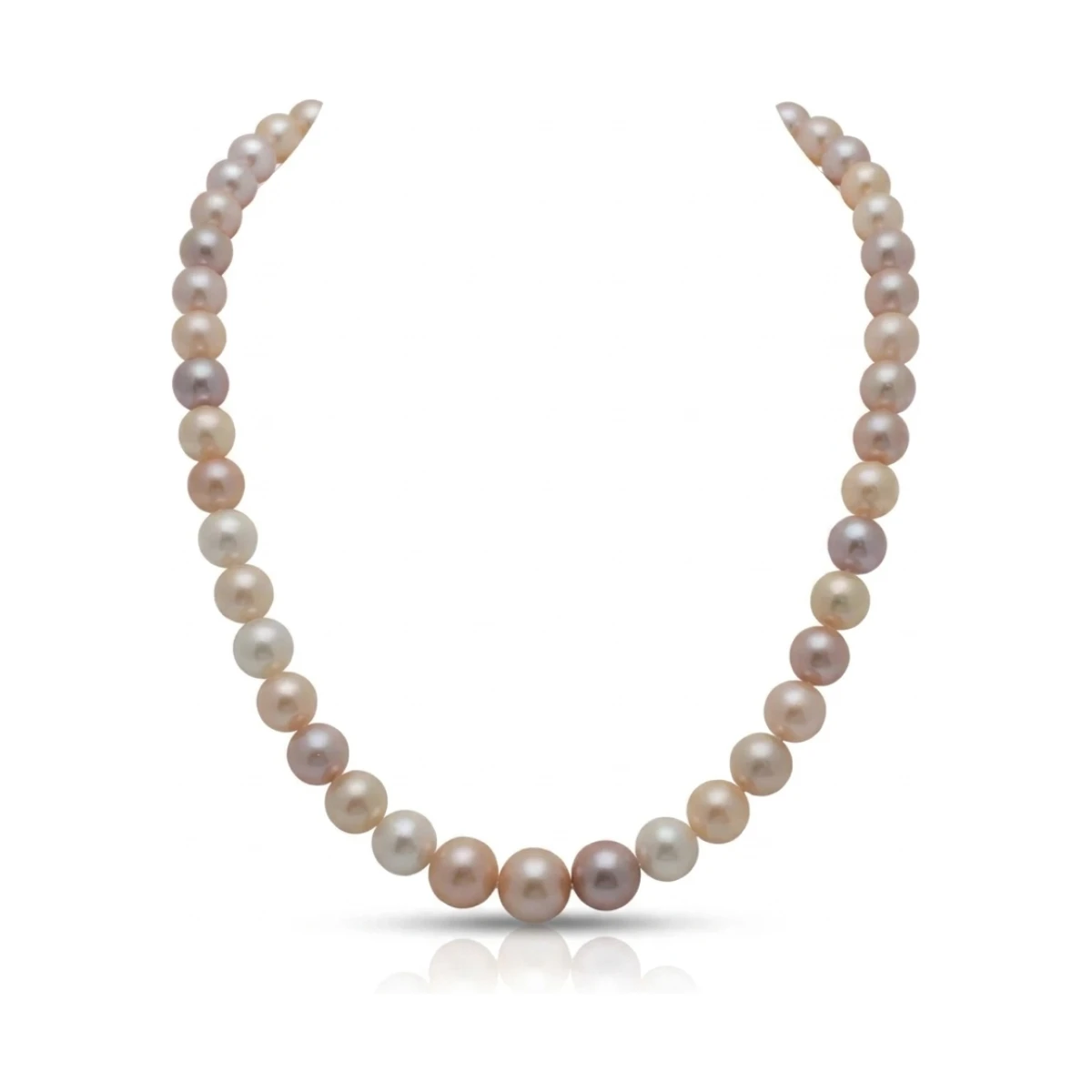 Freshwater Pearl Pastel Multi-Tone Necklace 12 to 15mm