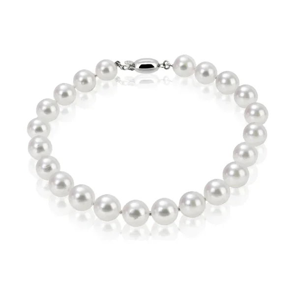 Akoya Pearl Bracelet On 9ct White Gold Clasp