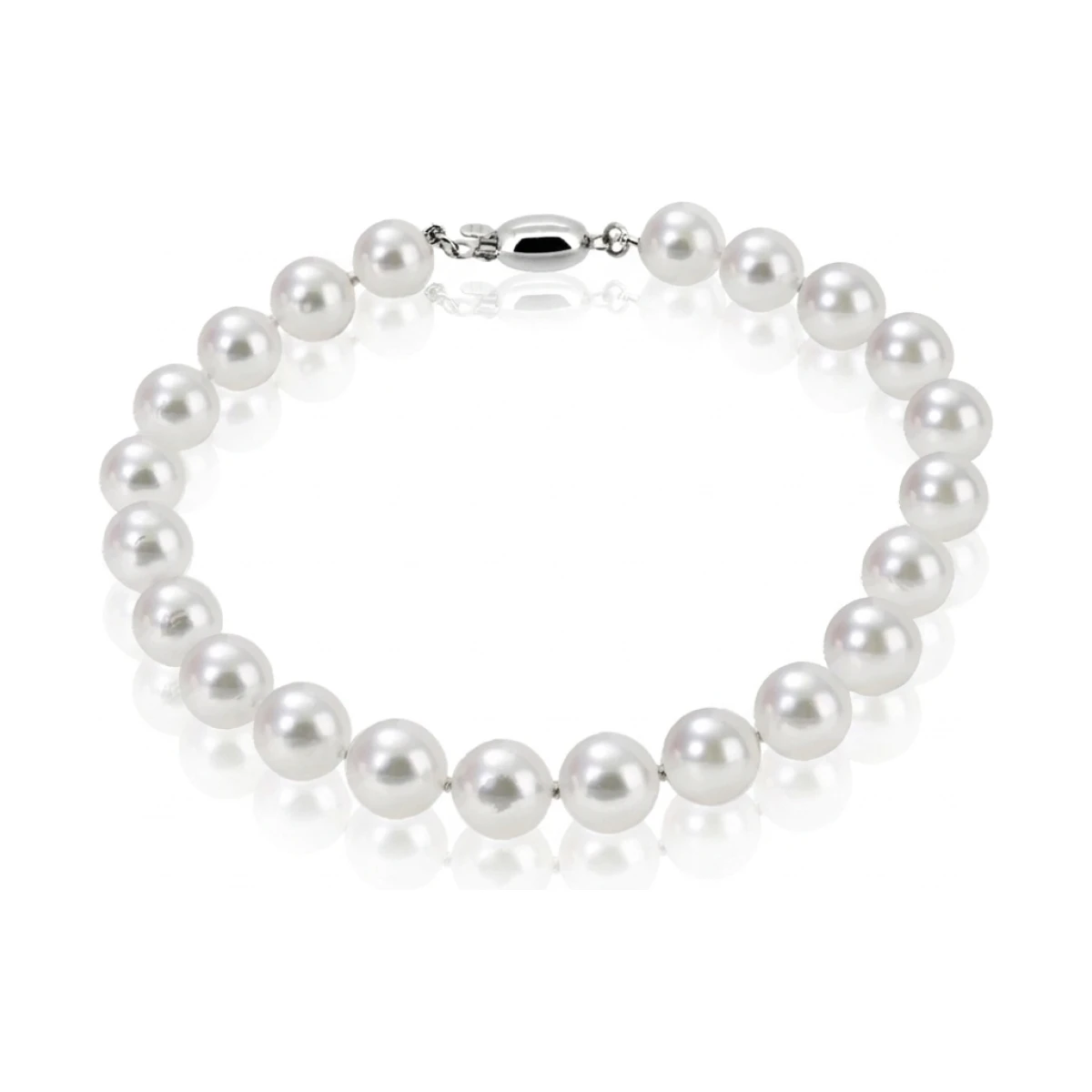 Akoya Pearl Bracelet On 9ct White Gold Clasp