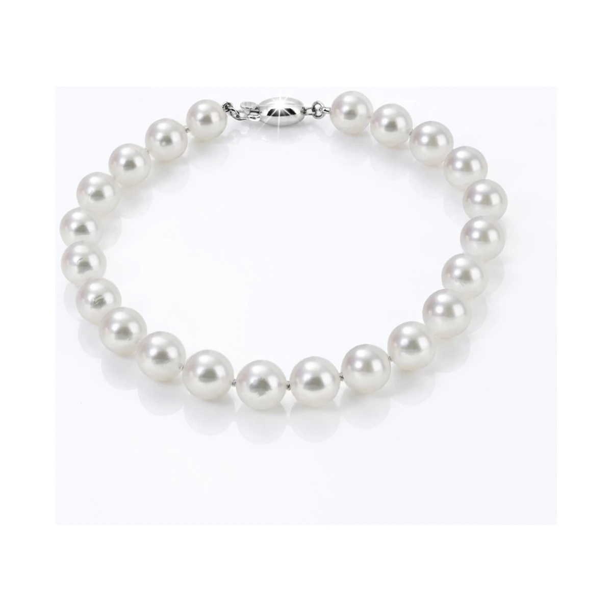 Akoya Pearl Bracelet On 9ct White Gold Clasp