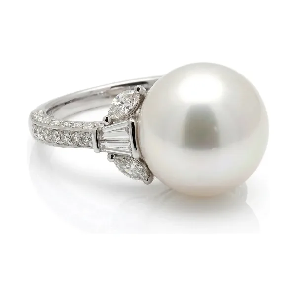 South Sea Pearl & Diamond Cocktail Ring|18ct