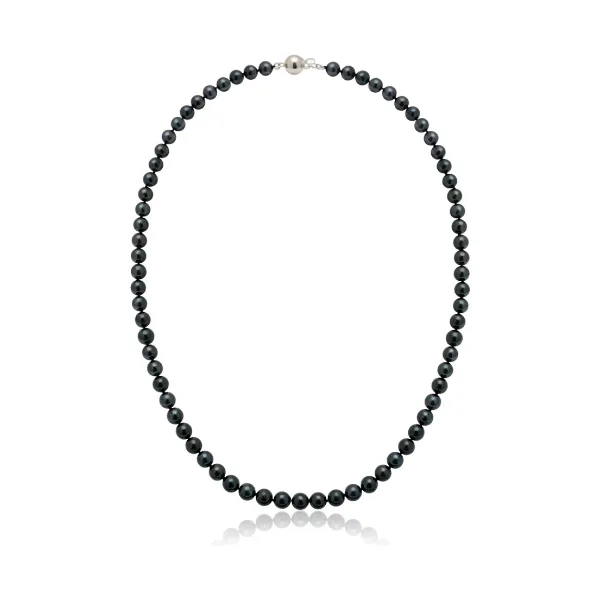 Black Akoya Pearl Necklace | AA+ Grade | 5.5-6.0 mm