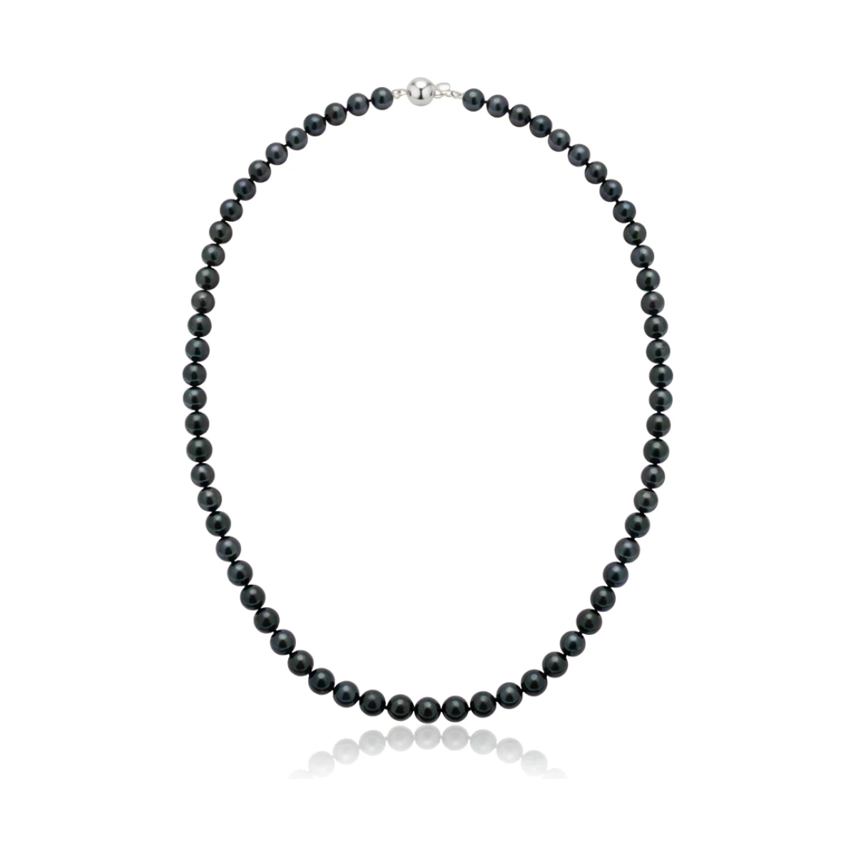 Black Akoya Pearl Necklace | AA+ Grade | 6.0-6.5 mm