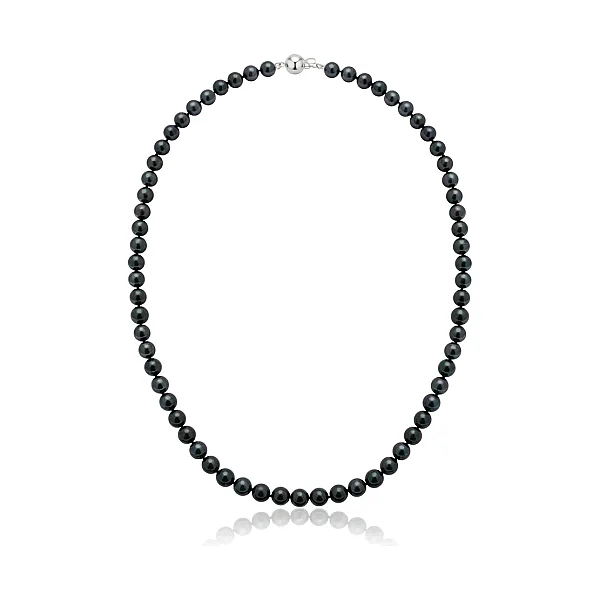 Black Akoya Pearl Necklace | AA+ Grade | 6.0-6.5 mm