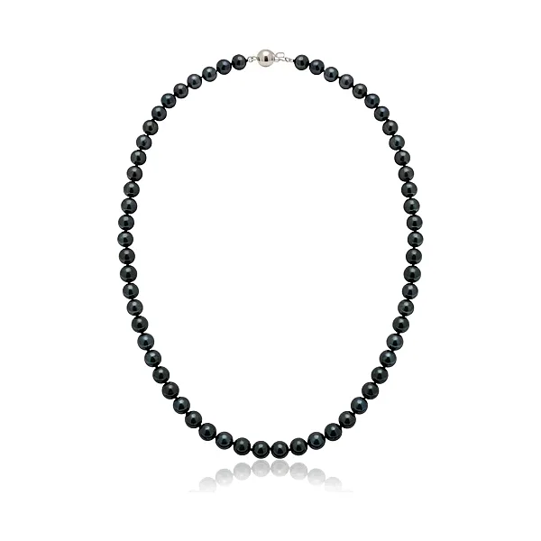 Black Akoya Pearl Necklace | AA Grade | 6.5-7.0 mm