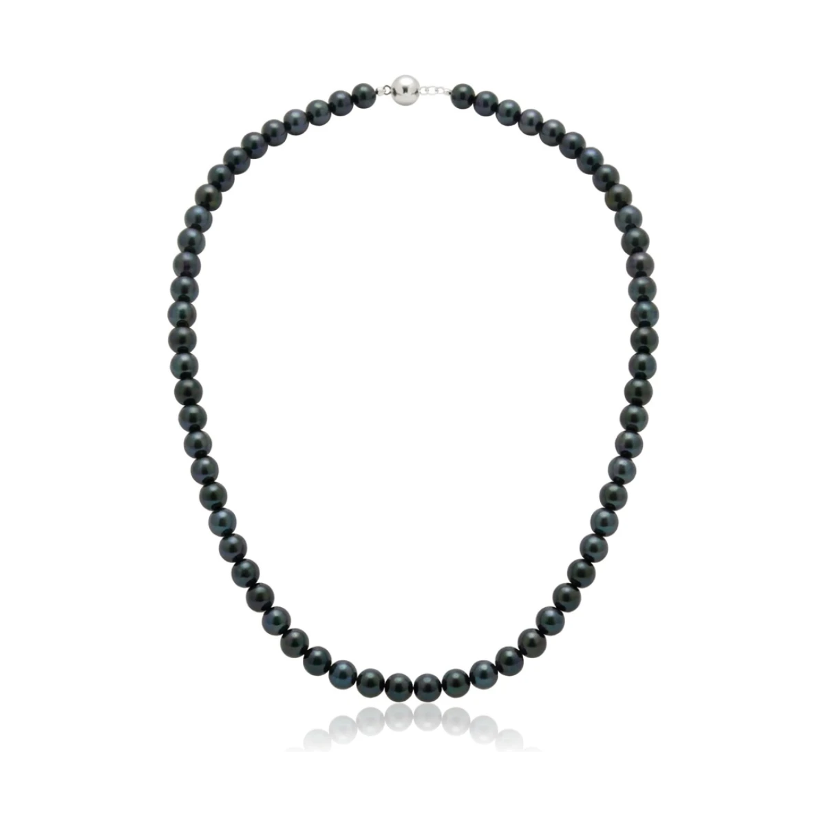 Black Akoya Pearl Necklace | AA Grade | 6.5-7.0 mm