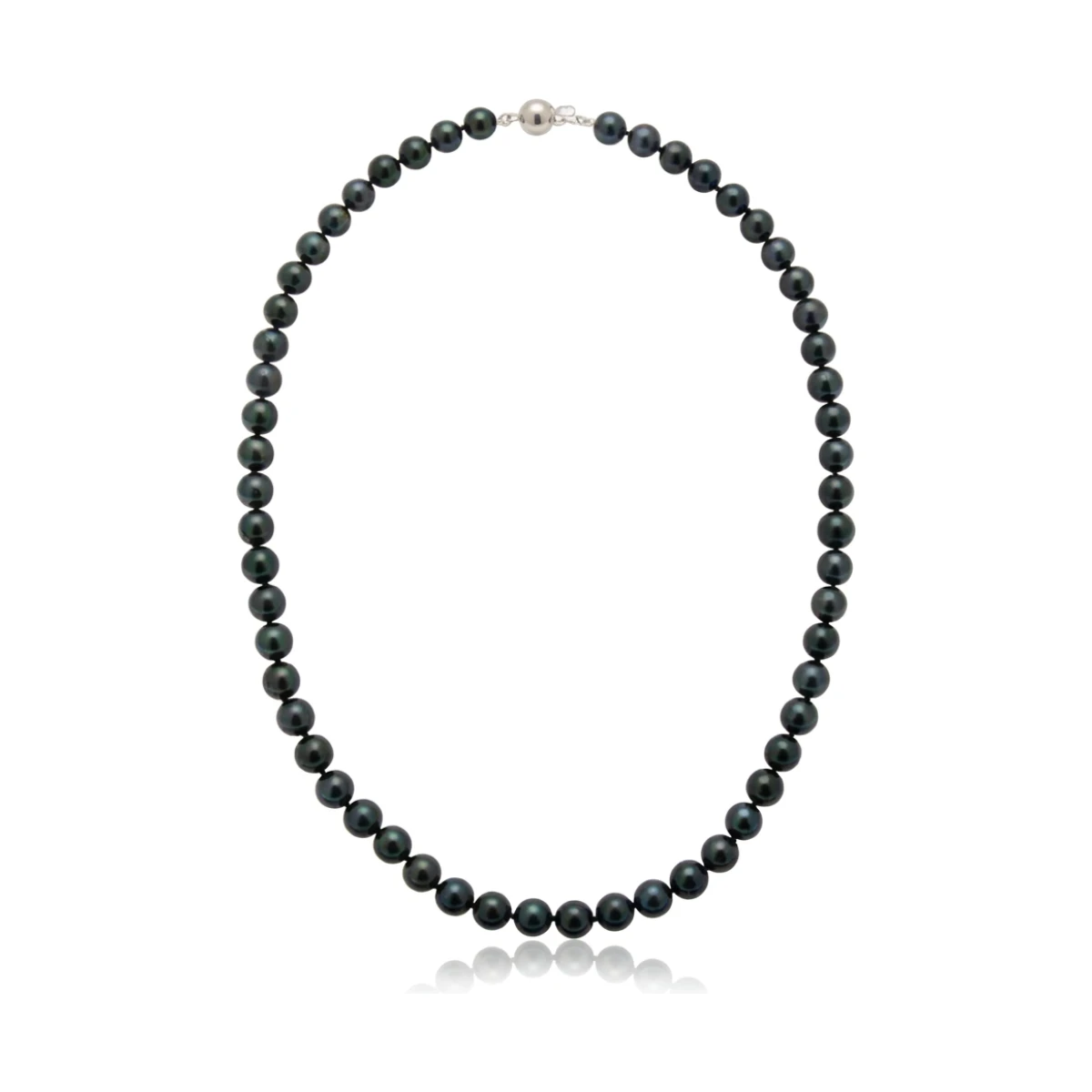 Black Akoya Pearl Necklace | AA+ Grade | 7.0-7.5 mm