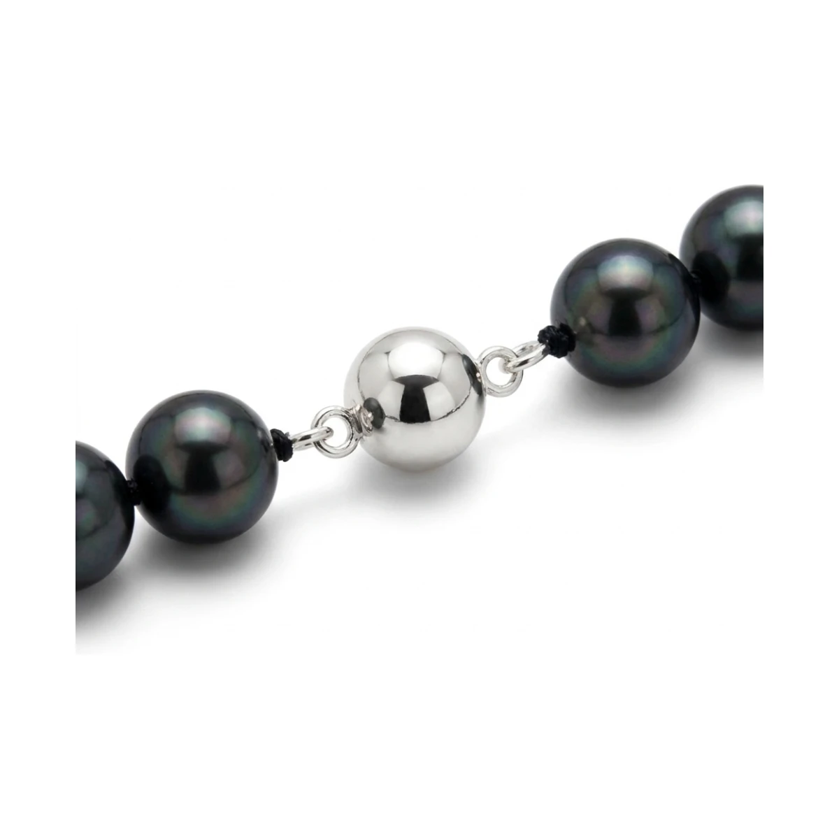 Black Akoya Pearl Necklace | AA+ Grade | 8.0-8.5 mm