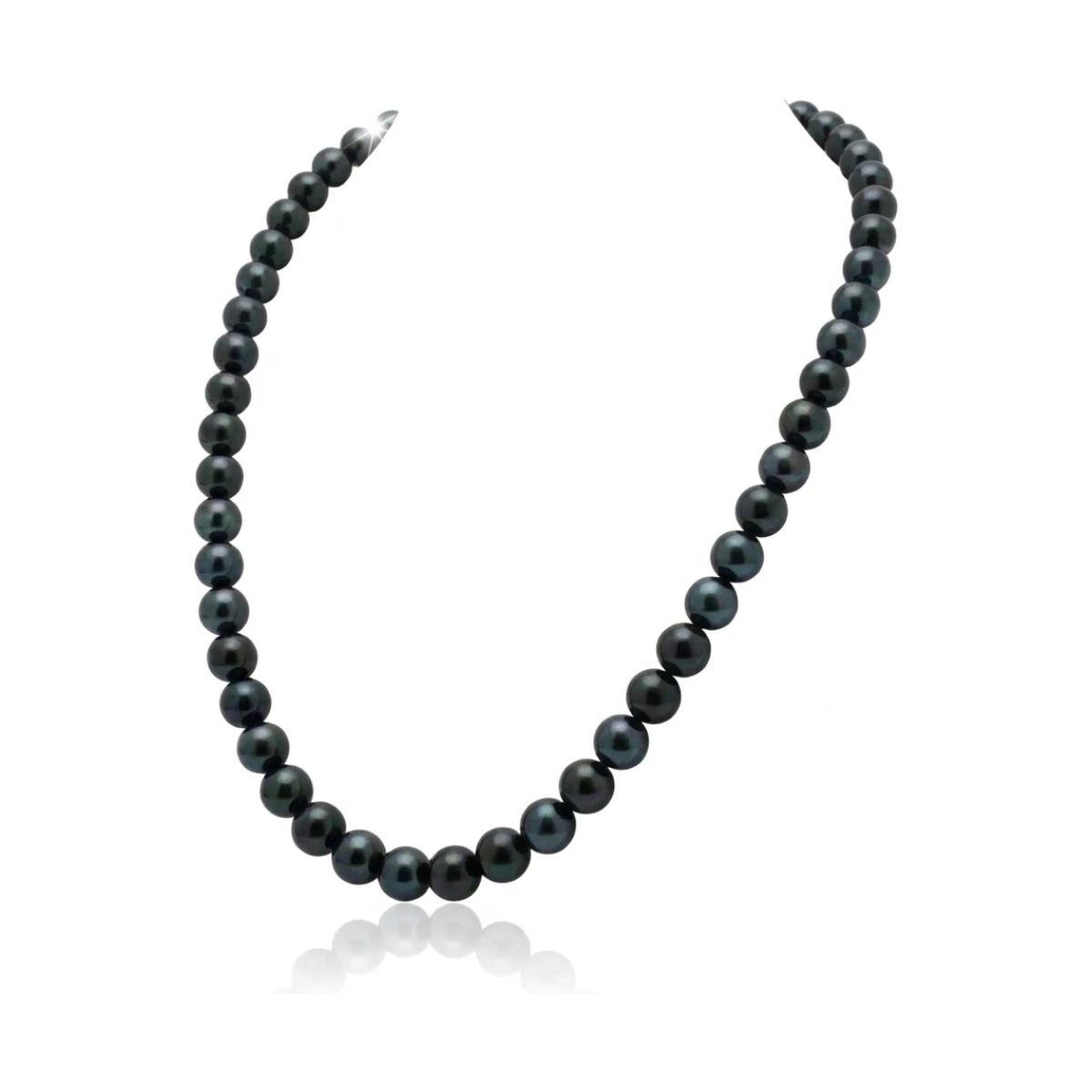 Black Akoya Pearl Necklace | AA+ Grade | 8.0-8.5 mm