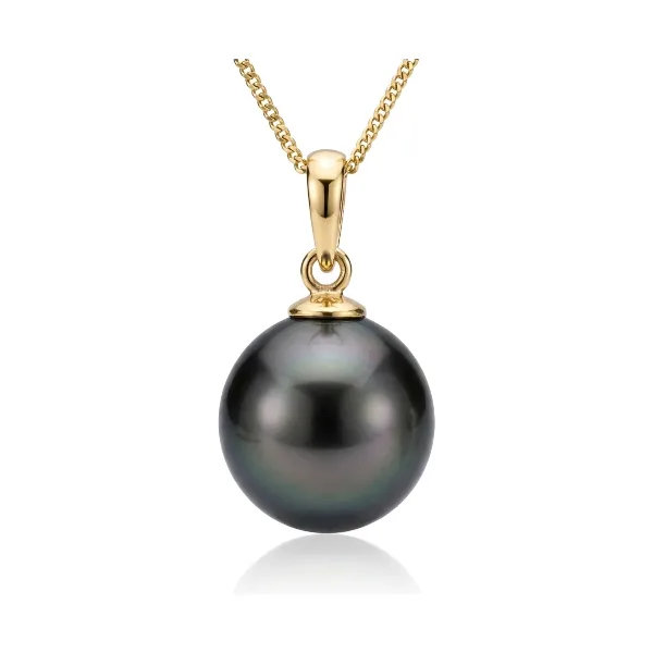 Tahitian Pearl Simple Pendant  |  9ct Yellow Gold