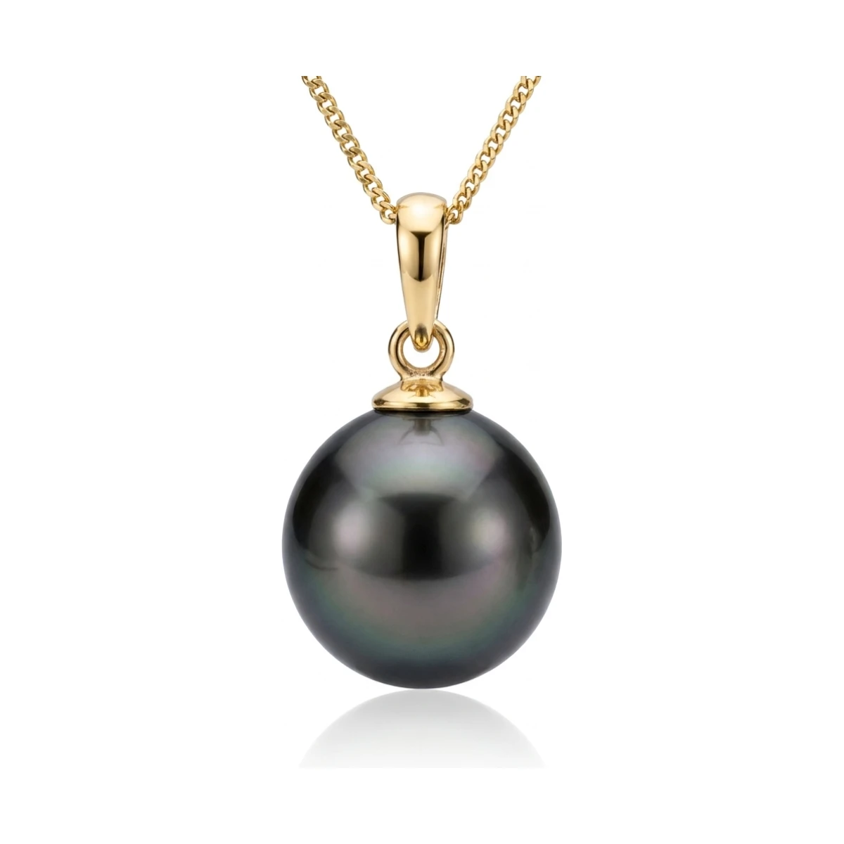 Tahitian Pearl Simple Pendant  |  9ct Yellow Gold
