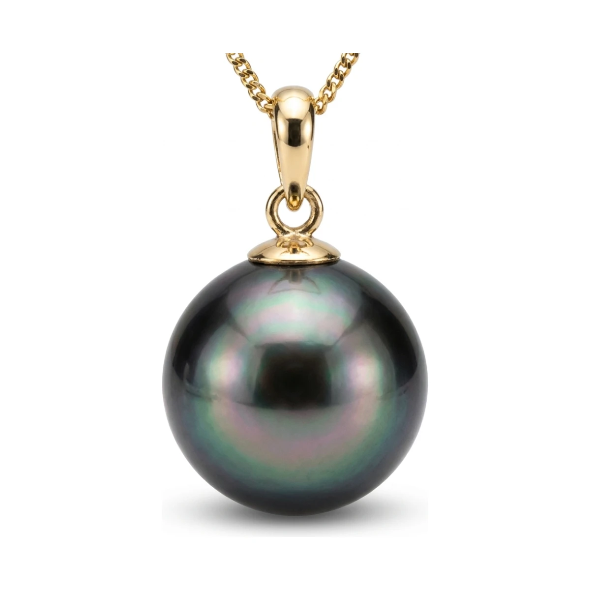Tahitian Pearl Simple Pendant  |  9ct Yellow Gold