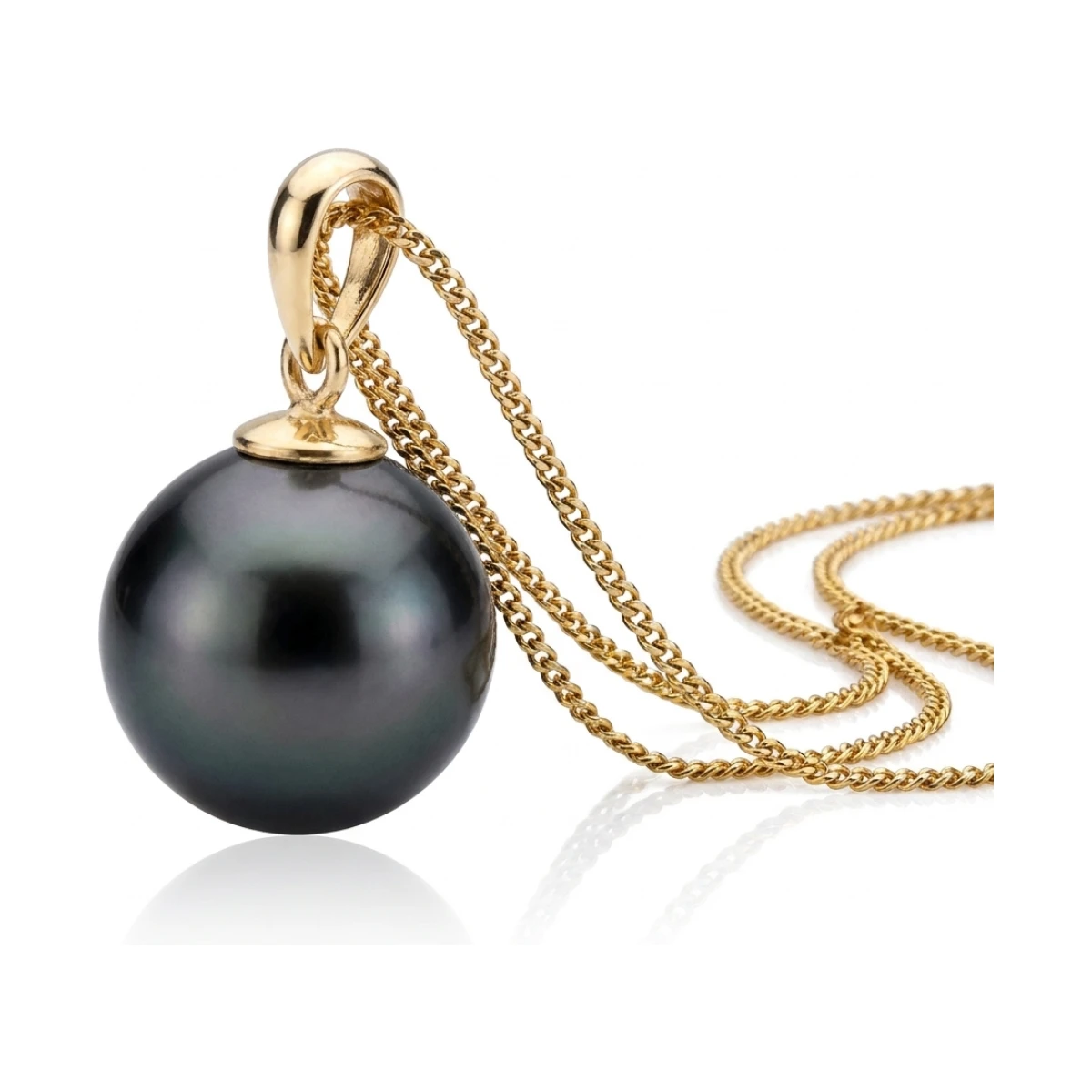 Tahitian Pearl Simple Pendant  |  9ct Yellow Gold