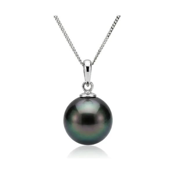 Tahitian Pearl Simple Pendant  |  9ct White Gold