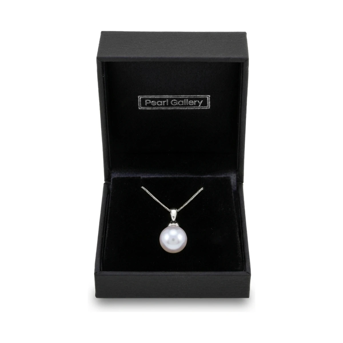 Akoya Pearl Bell Cap Simple Pendant  |  9ct White Gold