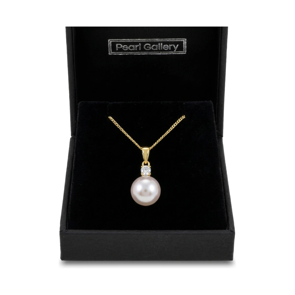 Akoya Pearl & Diamond 4 Claw Pendant  |  18ct Yellow Gold