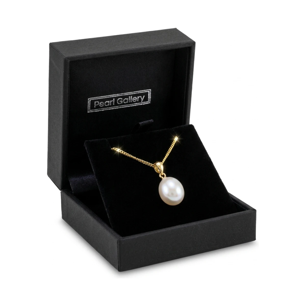 Freshwater Pearl Simple inverted Pear-Shape Design Pendant  |  9ct Yellow Gold