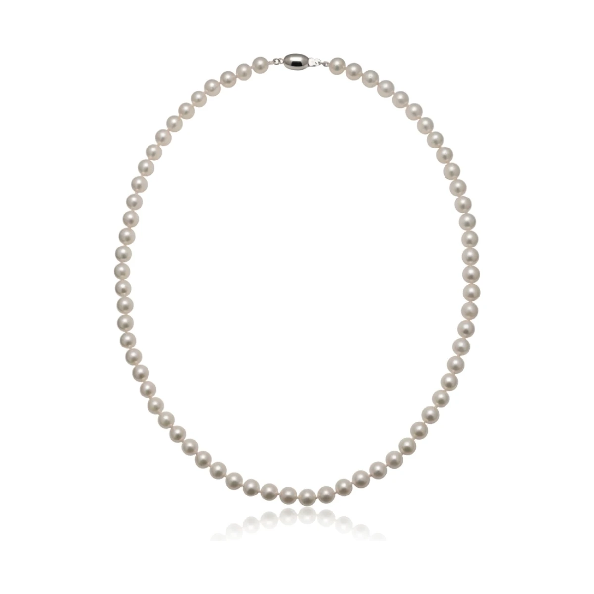 White Akoya Pearl Necklace| AA+ Grade | 6.0-6.5mm