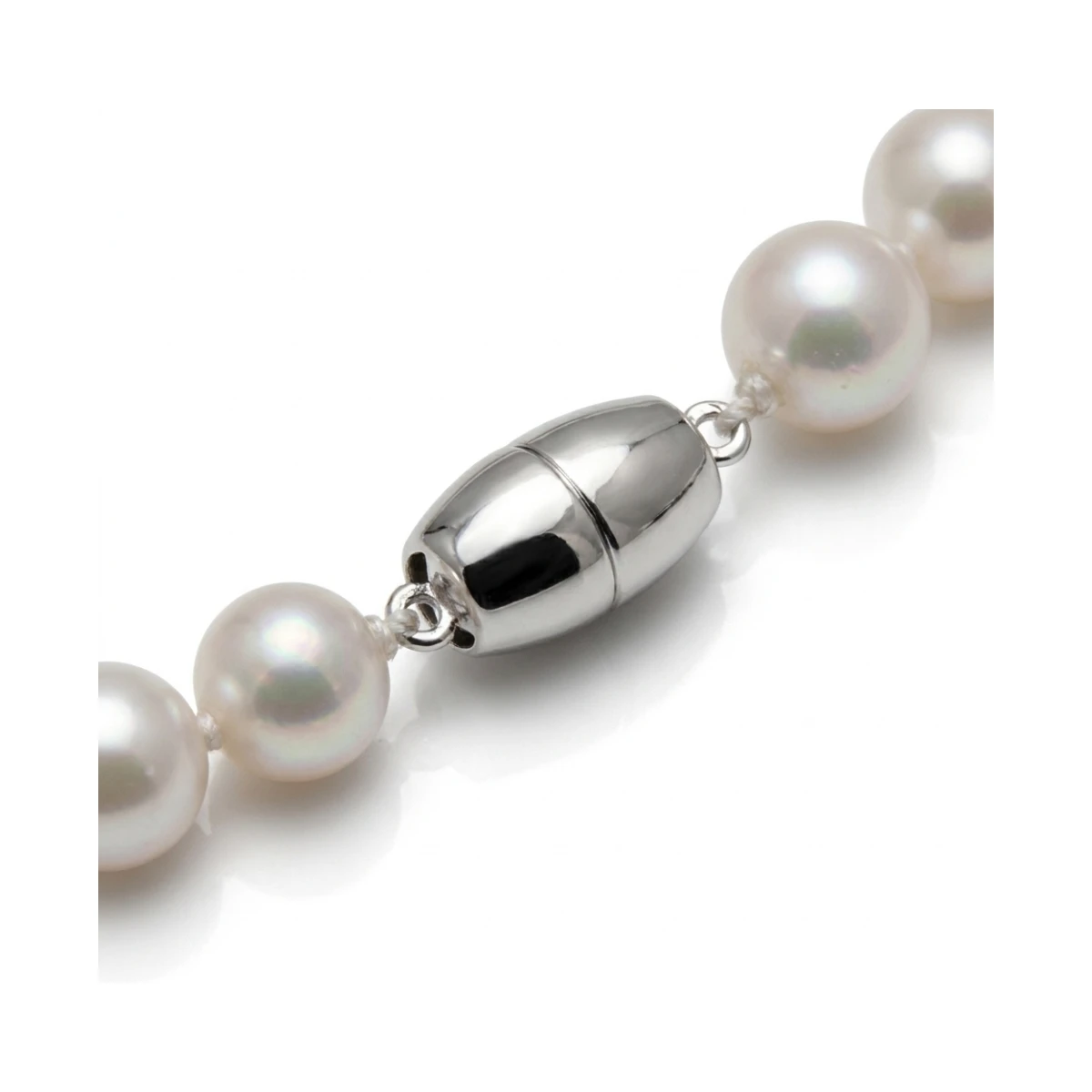 White Akoya Pearl Necklace| AA+ Grade | 6.0-6.5mm