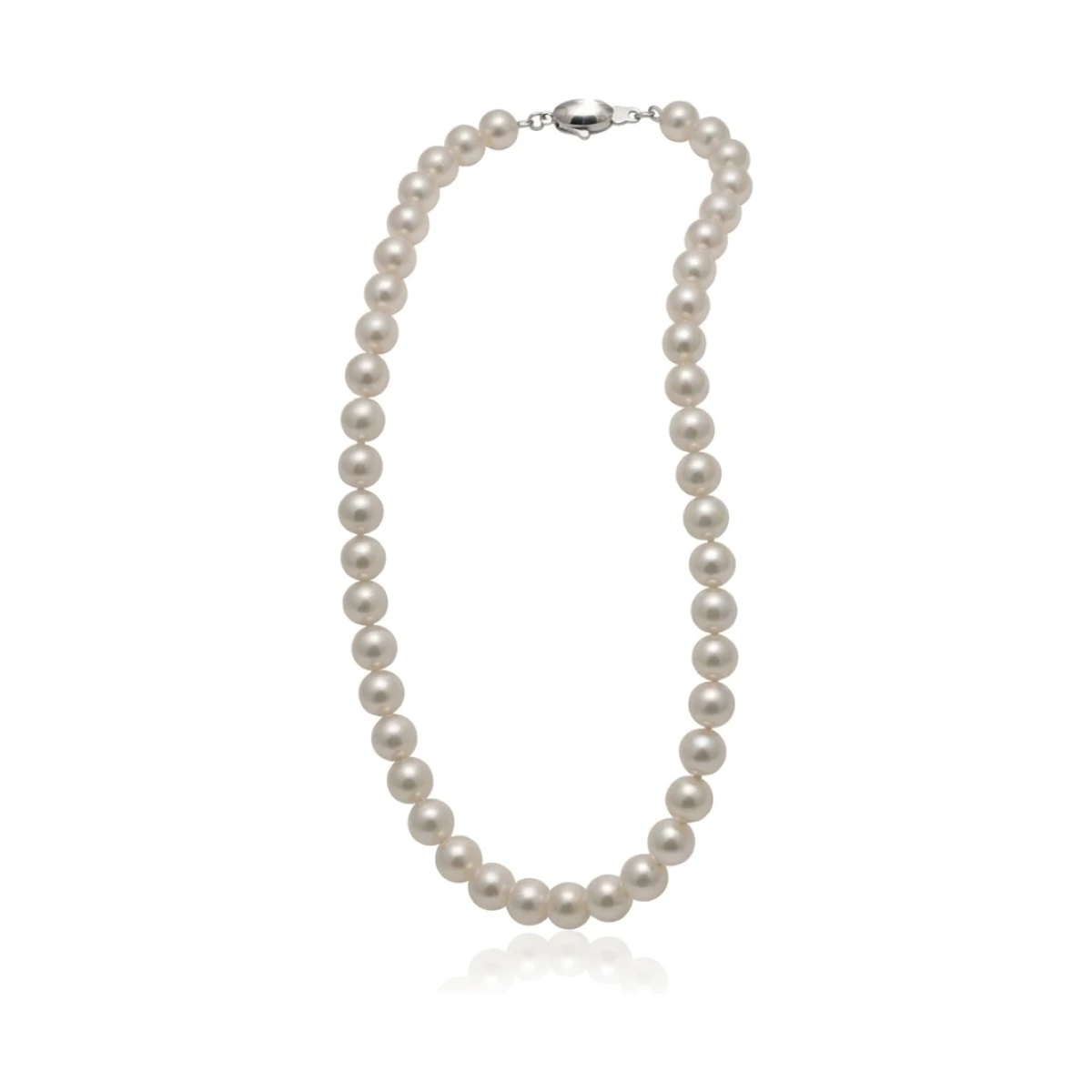 White Akoya Pearl Necklace| AA+ Grade | 6.0-6.5mm