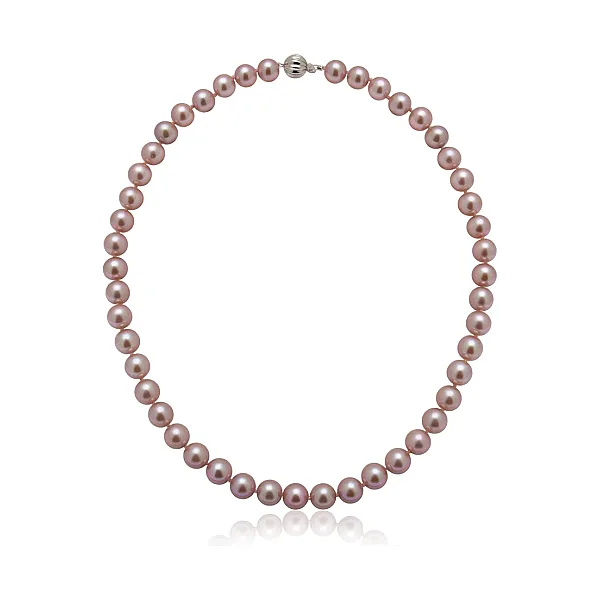 Pink Freshwater Pearl Necklace | AAA Grade | 9 mm