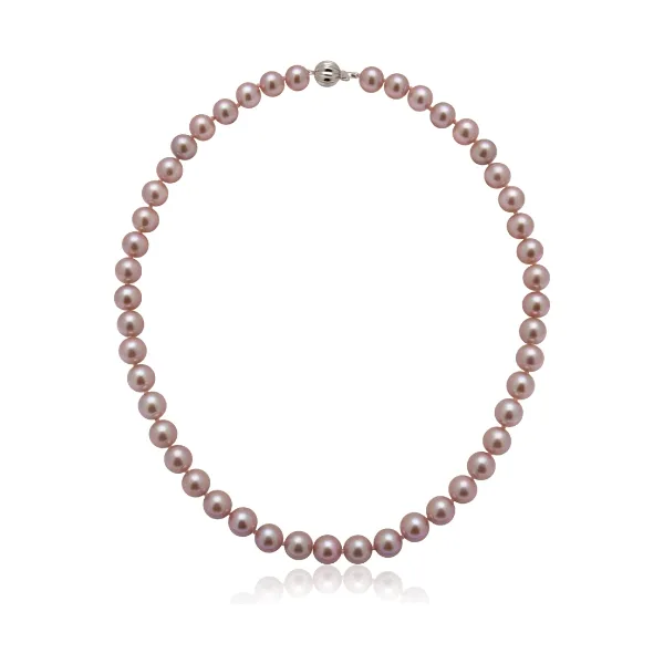 Pink Freshwater Pearl Necklace | AAA Grade | 9 mm