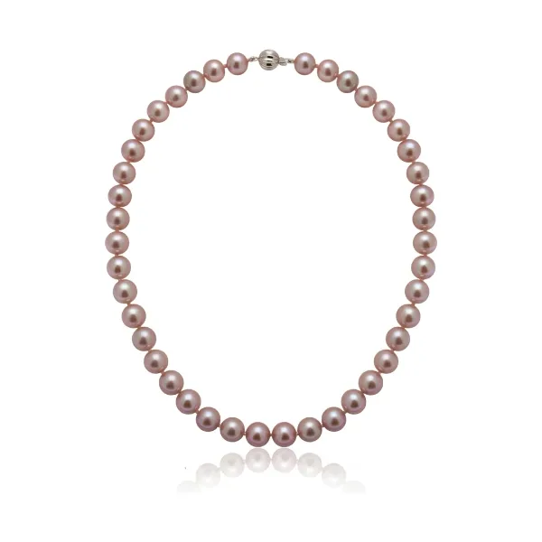 Pink Freshwater Pearl Necklace | AAA Grade | 10 mm