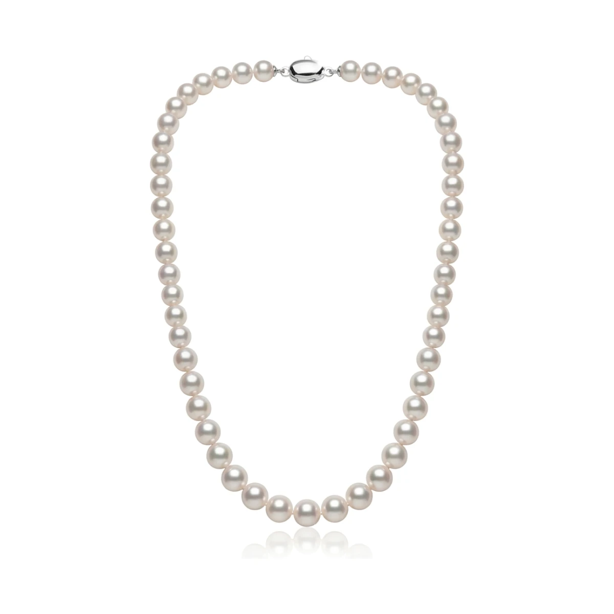 White Akoya Pearl Necklace | Hanadama Grade | 8.5-9.0 mm  