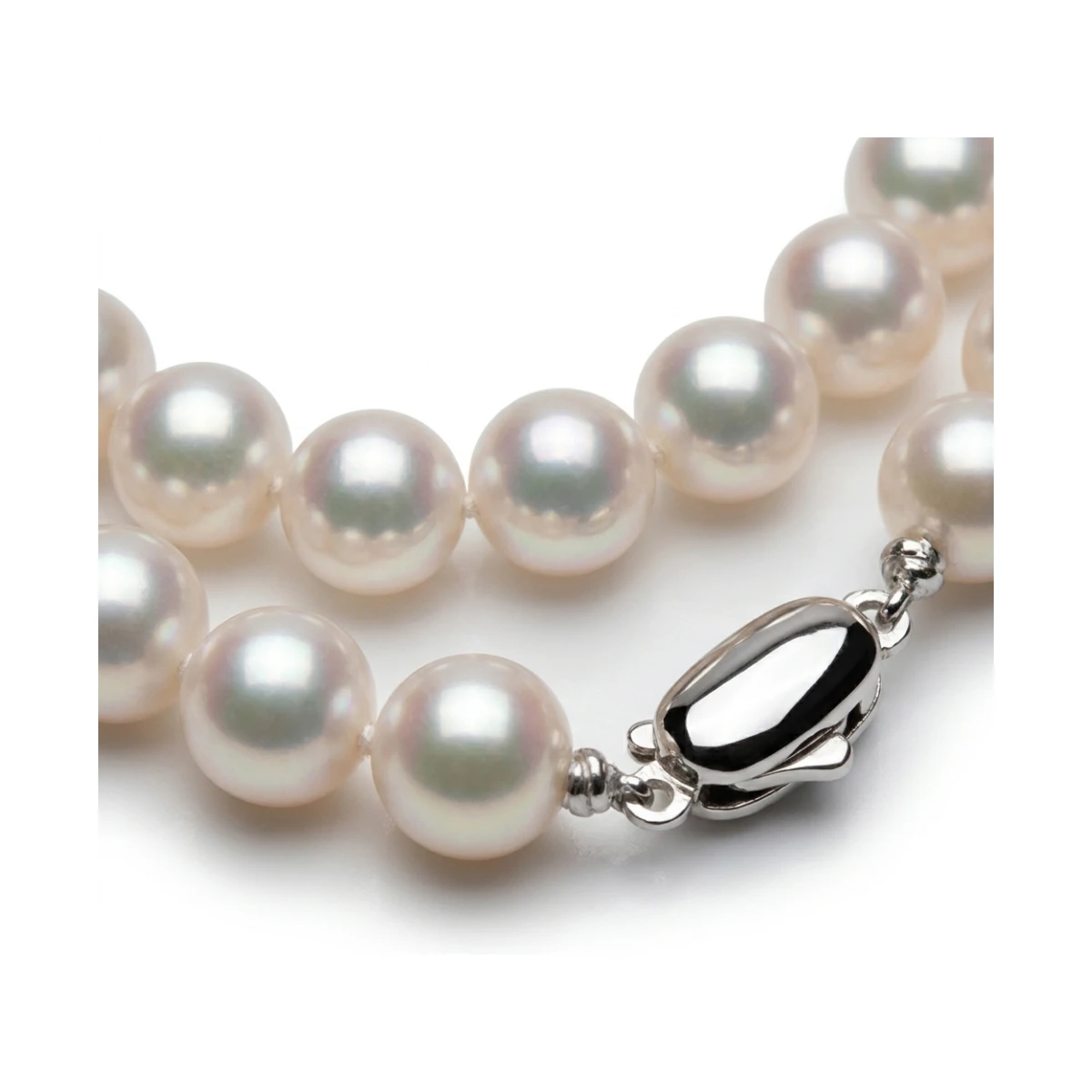 White Akoya Pearl Necklace | Hanadama Grade | 8.5-9.0 mm  