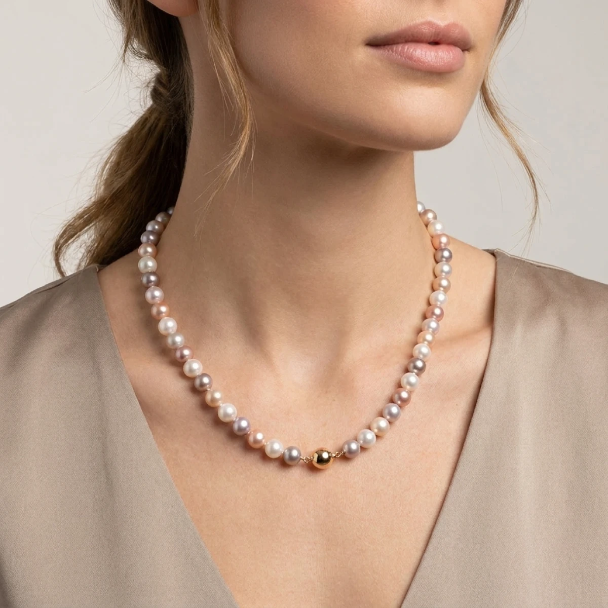 Freshwater Multicoloured Pearl Necklace | AA Grade | 5mm