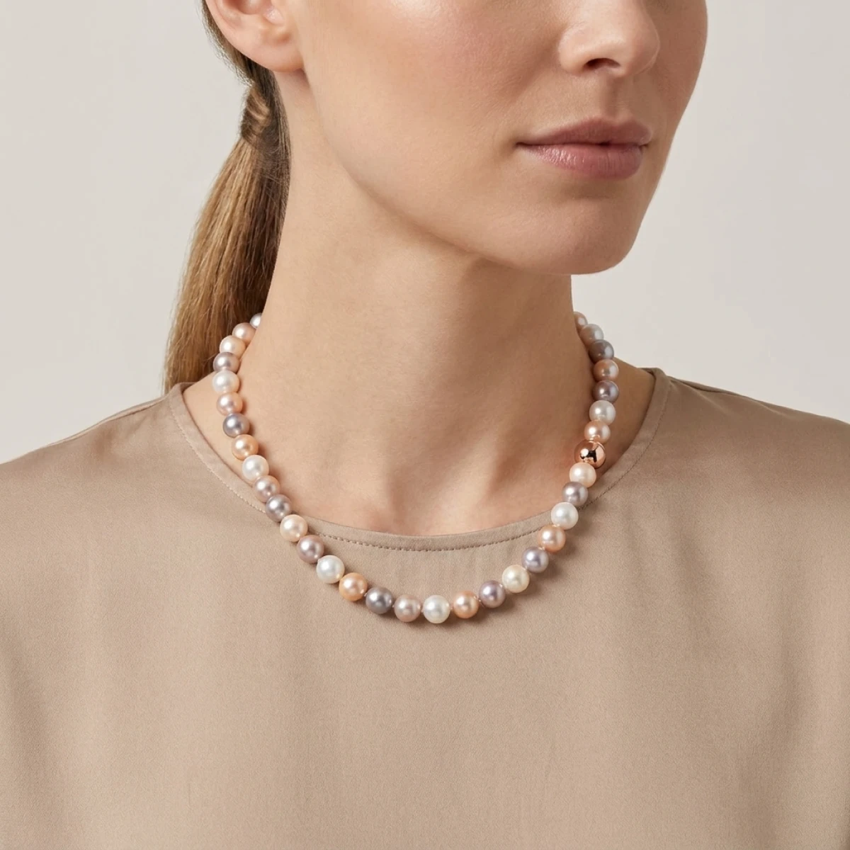Freshwater Multicoloured Pearl Necklace | AA Grade | 6mm