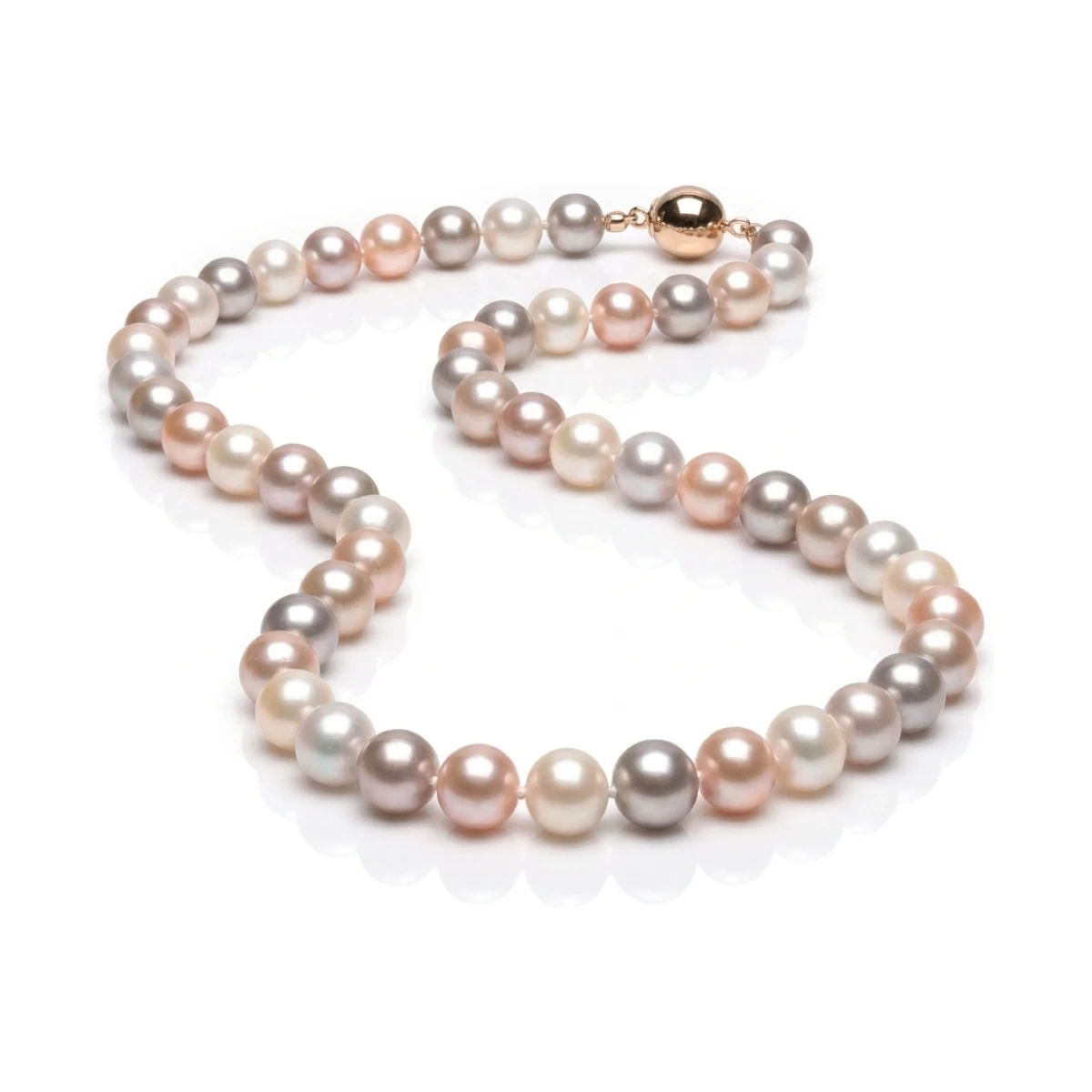 Freshwater Multicoloured Pearl Necklace | AA Grade | 7mm
