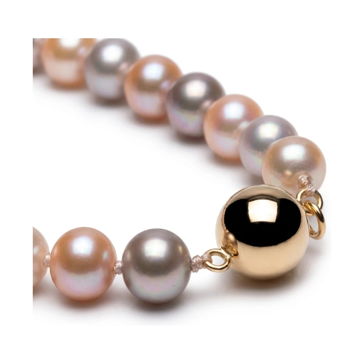 Freshwater Multicoloured Pearl Necklace | AA Grade | 8mm