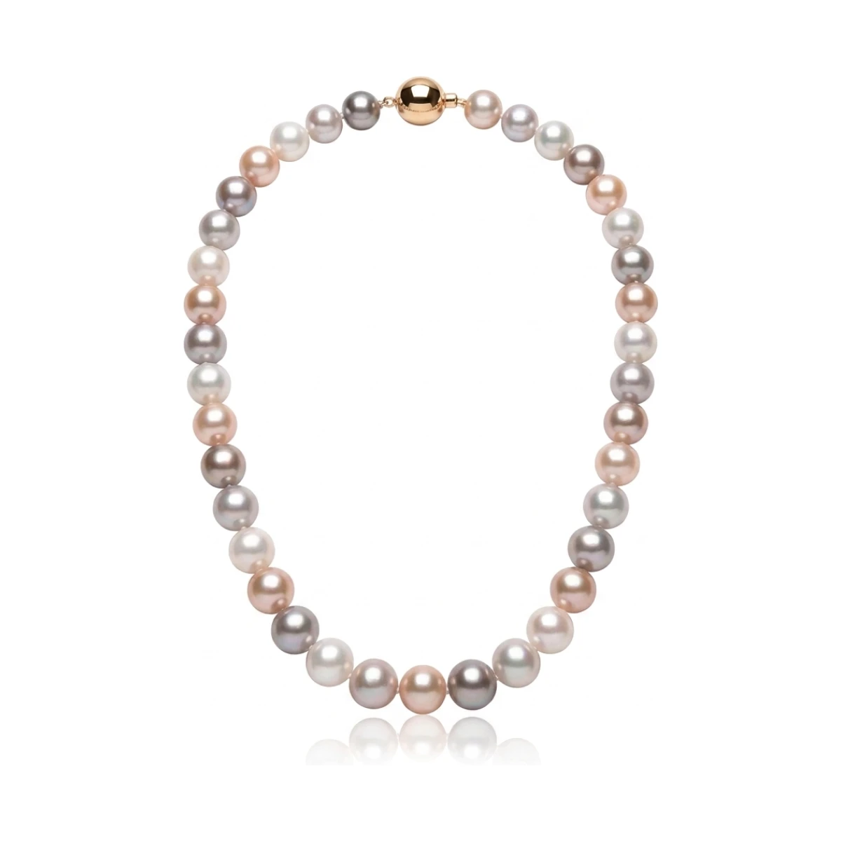 Freshwater Multicoloured Pearl Necklace | AA Grade | 9mm