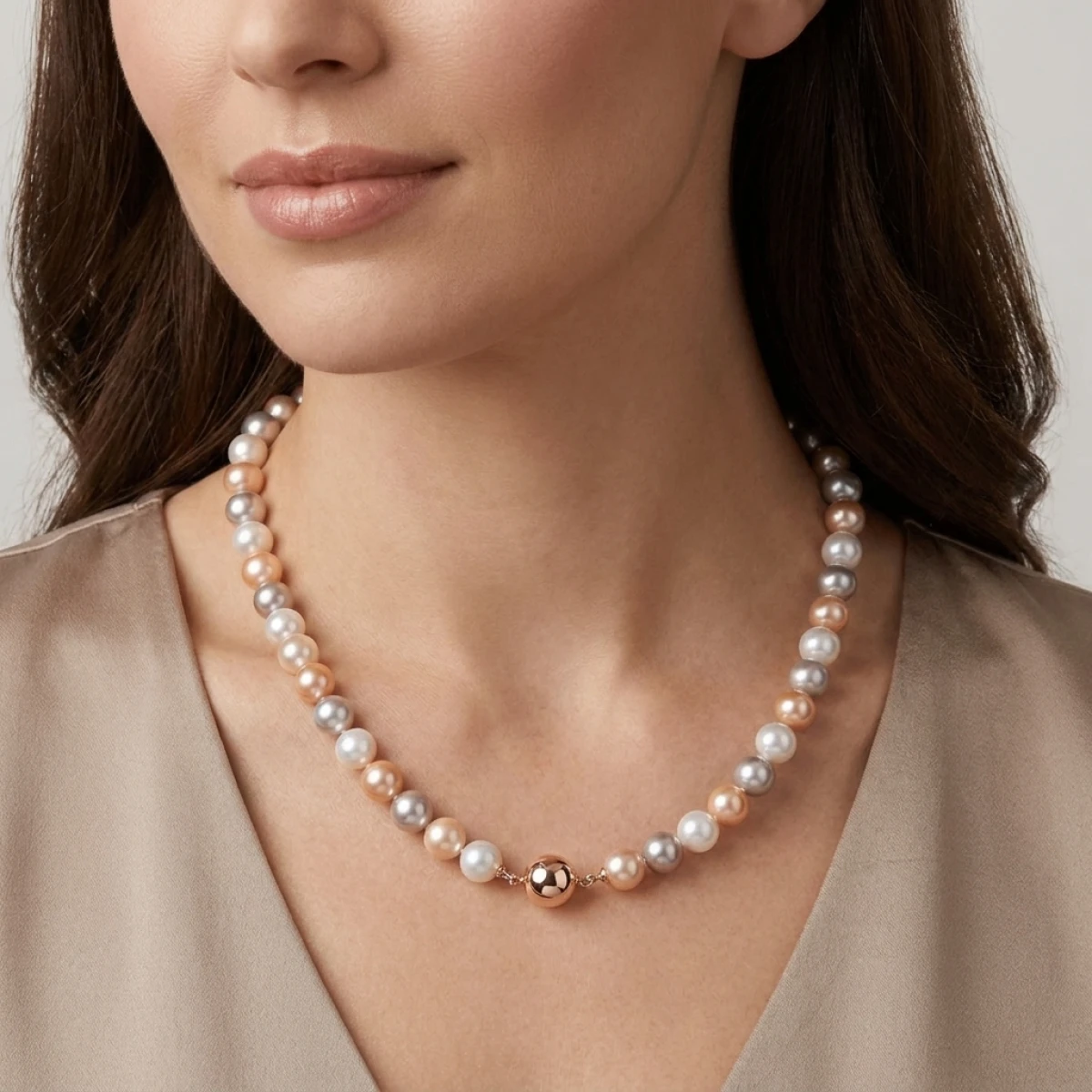 Freshwater Multicoloured Pearl Necklace | AA Grade | 10mm
