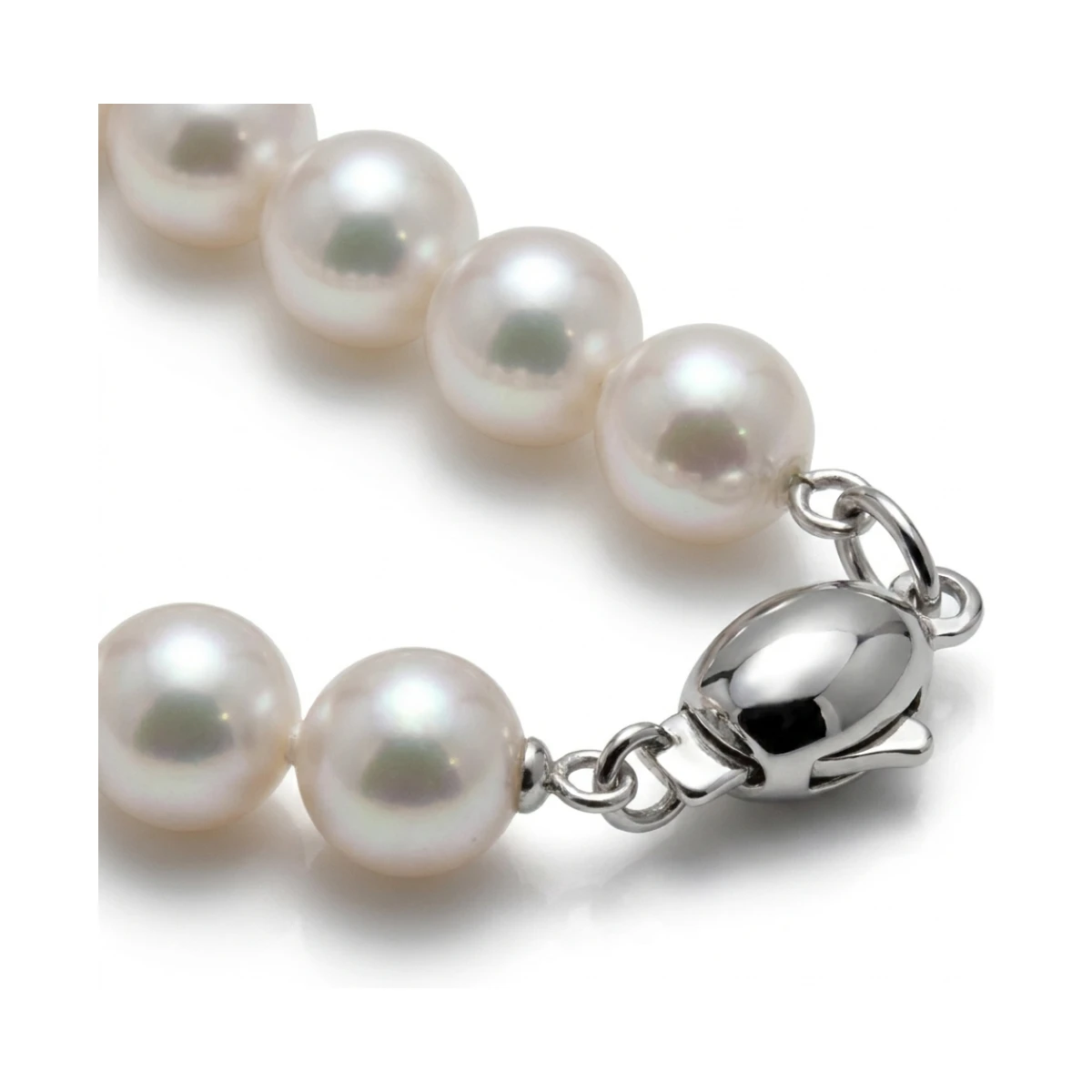 White Akoya Pearl Necklace | AA+ Grade | 5.0-5.5mm