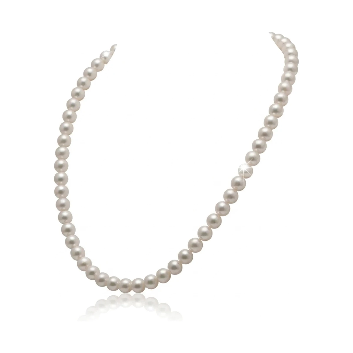 White Akoya Pearl Necklace | AA+ Grade | 5.0-5.5mm