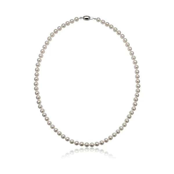 White Akoya Pearl Necklace | AA+ Grade | 5.5-6.0mm