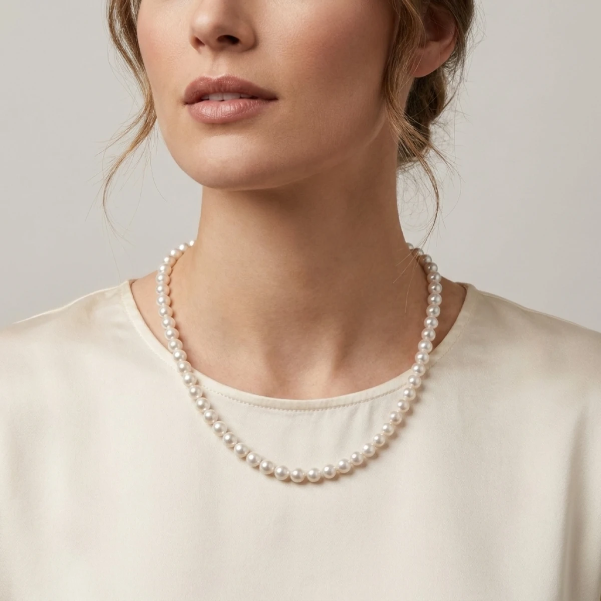 White Akoya Pearl Necklace | AAA Grade | 5.0-5.5mm