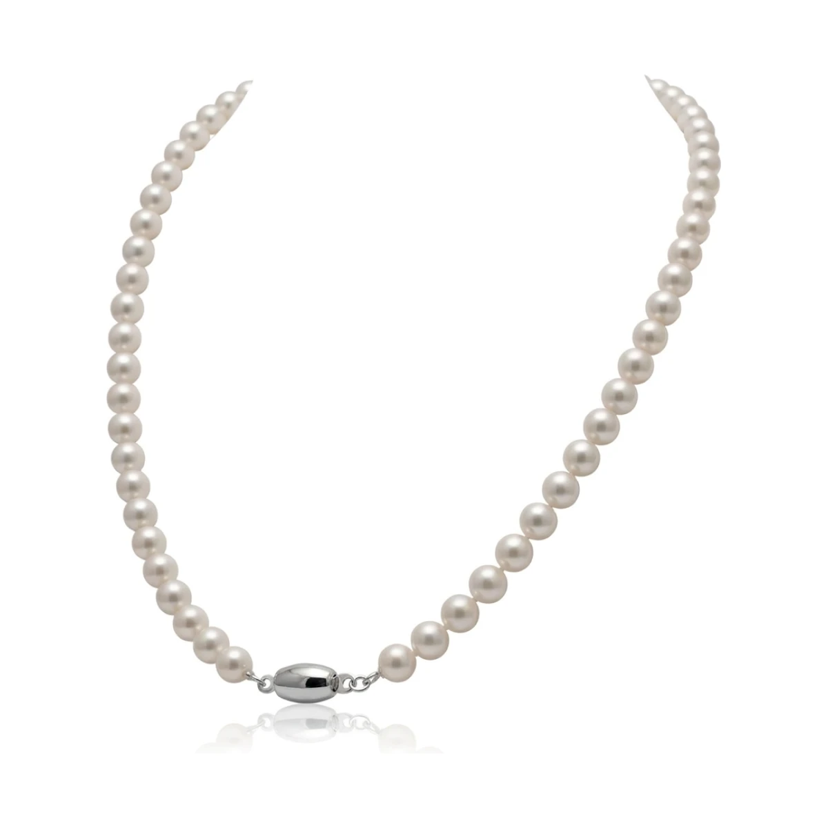 White Akoya Pearl Necklace | AAA Grade | 5.0-5.5mm