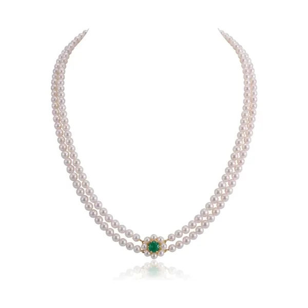 Double Row Graduated Akoya Pearl Necklace | AAA Grade 