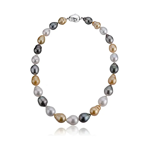 South Sea & Tahitian Pearl Multicolor Baroque Pearl Necklace | 12-15.5mm