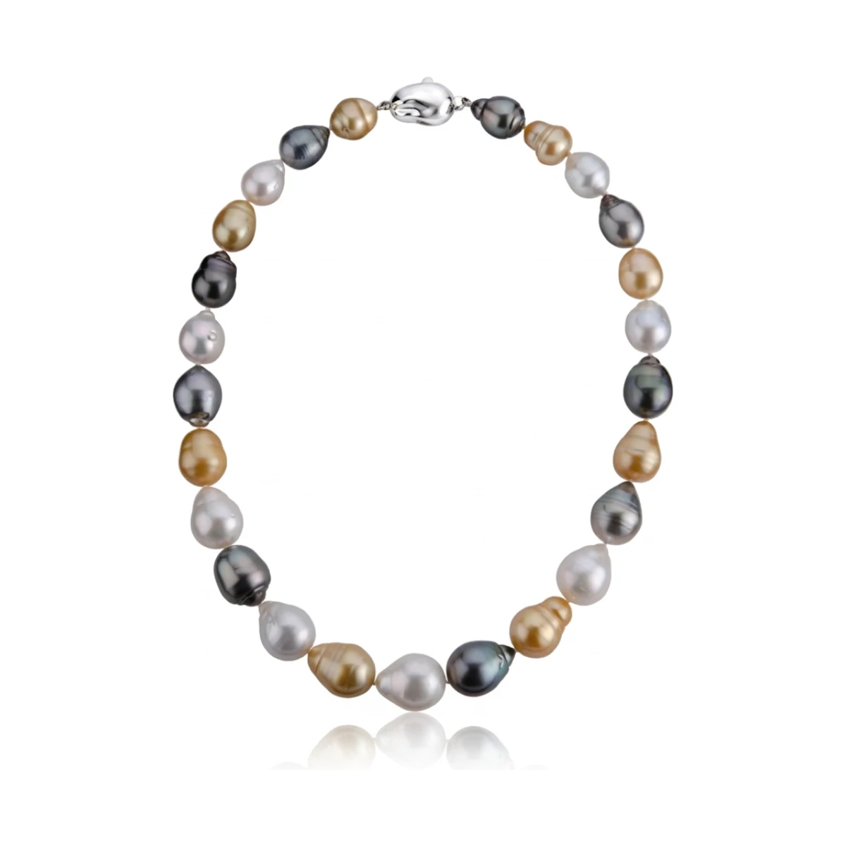 South Sea & Tahitian Pearl Multicolor Baroque Pearl Necklace | 12-15.5mm