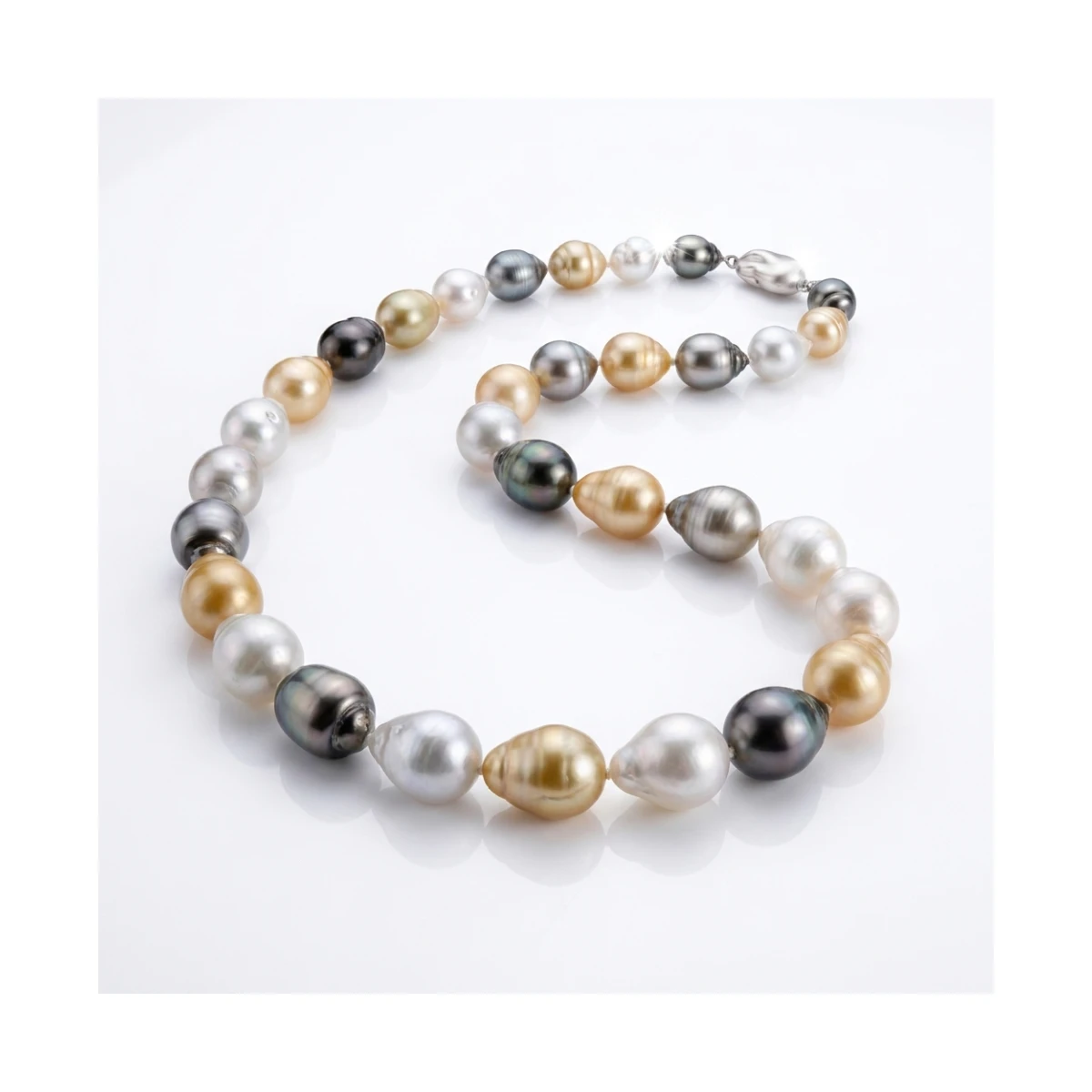 South Sea & Tahitian Pearl Multicolor Baroque Pearl Necklace | 12-15.5mm