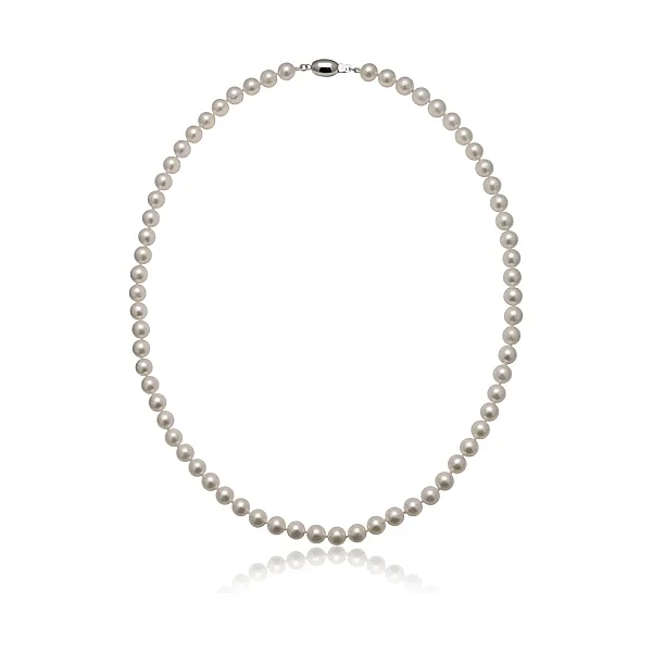 White Akoya Pearl Necklace | AA+ Grade | 6.5-7.0mm