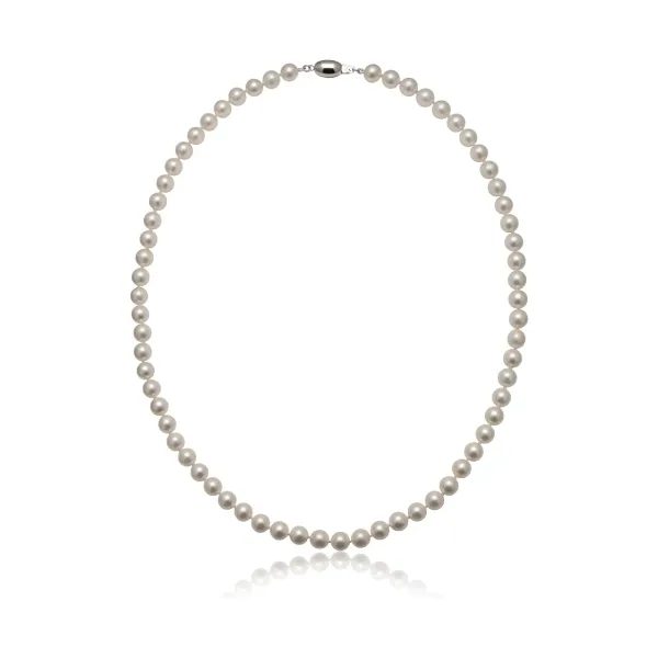 White Akoya Pearl Necklace | AA+ Grade | 6.5-7.0mm