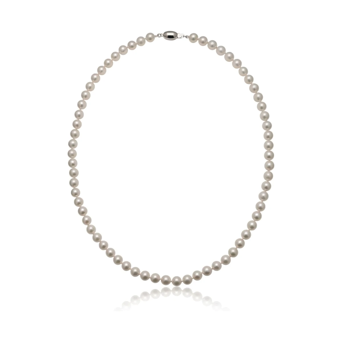 White Akoya Pearl Necklace | AA+ Grade | 6.5-7.0mm