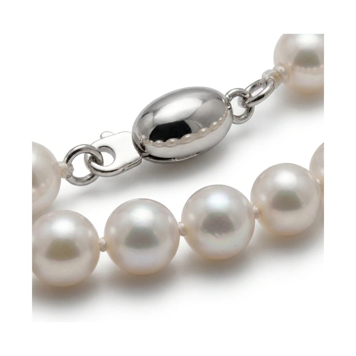 White Akoya Pearl Necklace | AA+ Grade | 6.5-7.0mm
